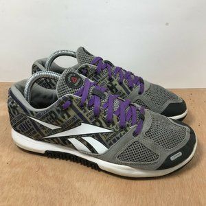 Reebok Crossfit Nano 2.0 Women Size 9 Athletic Traning Shoe Sneakers Grey Purple